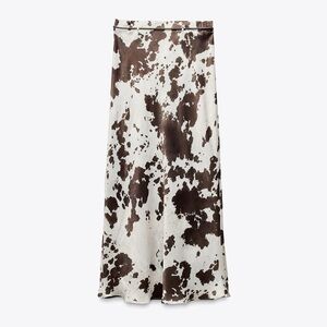 Zara Cow Print Skirt